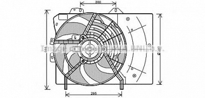 AVA QUALITY COOLING pe7539 -  Вентилятор, охлаждение двигателя